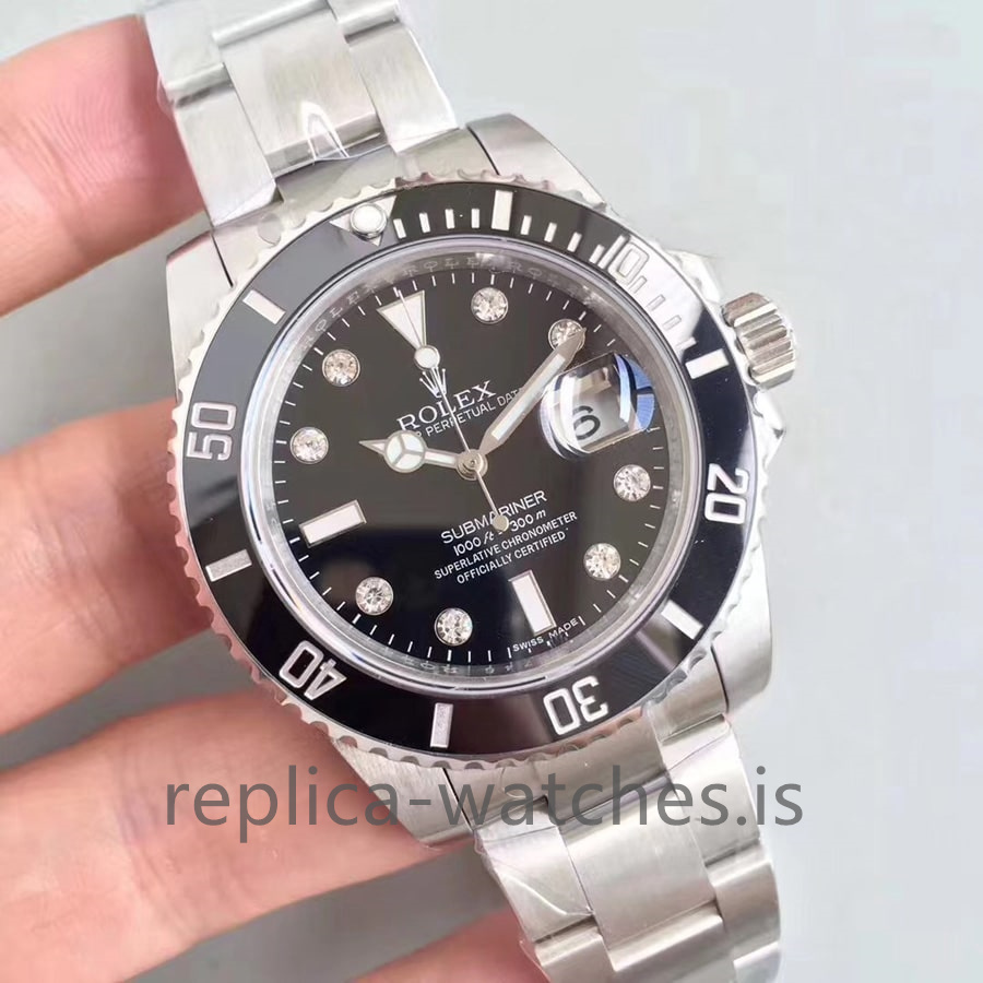 Rolex Submariner Black Dial With Diamond Nail Scale - Buy Luxury ...