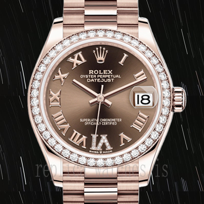 halvt hobby Kære Rolex Datejust 31mm Dame m278285rbr-0016 Rose Gold-tone Diamond Bezel - Køb  luksus replika ure med store rabatter på vores side